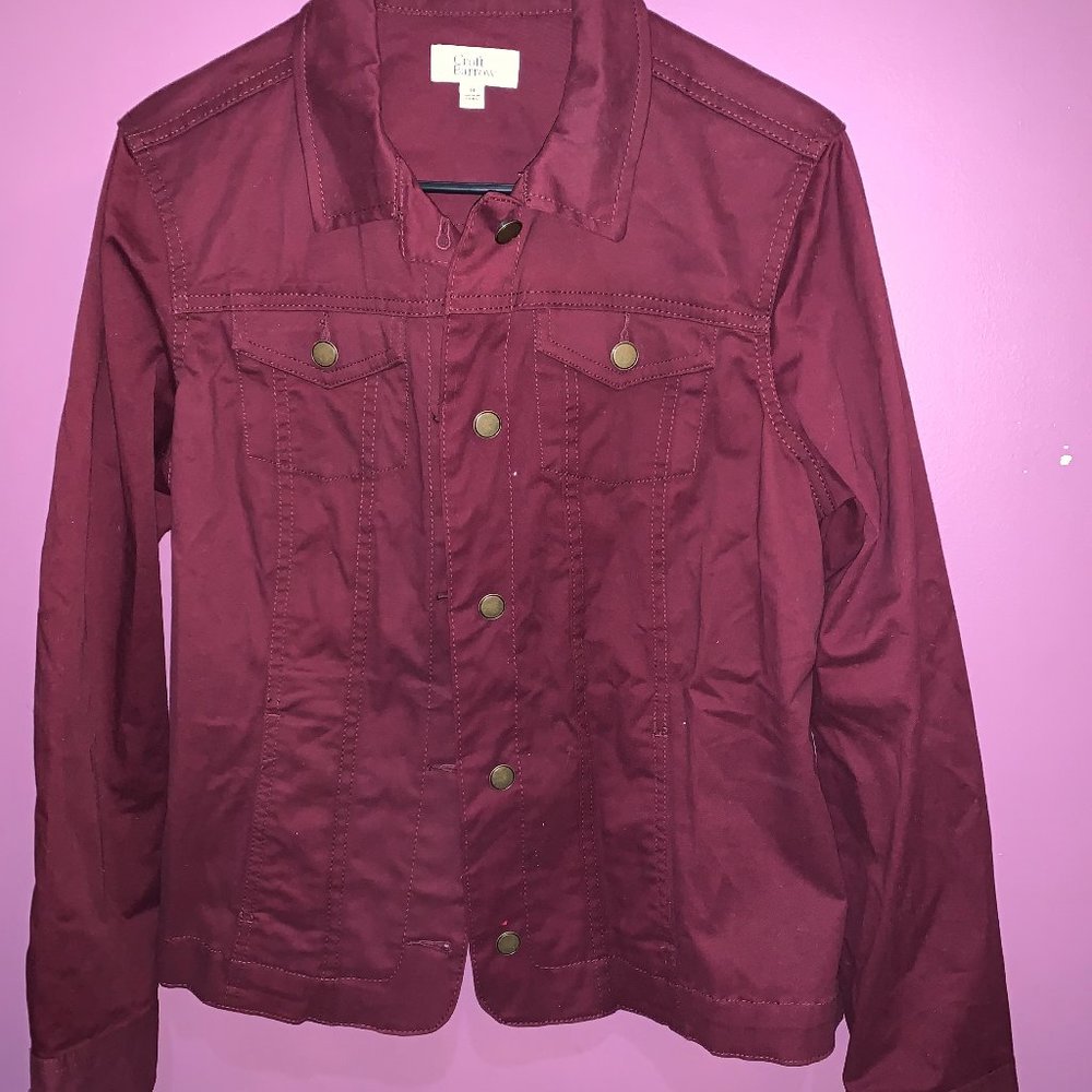Women's Croft and Barrow Medium Maroon Blazer